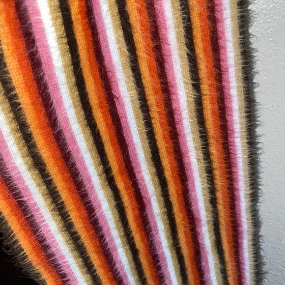 Cejon Striped Multicolored Scarf with Fringe - Picture 3 of 5